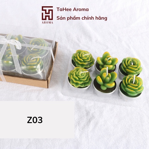 Nến hình cây thương hiệu TaHee Aroma KHÔNG MÙI, trang trí phòng và làm đẹp