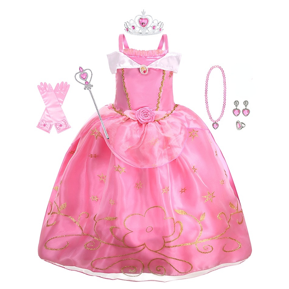 Đầm Công Chúa Rapunzel Lọ Lem Cho Bé Gái