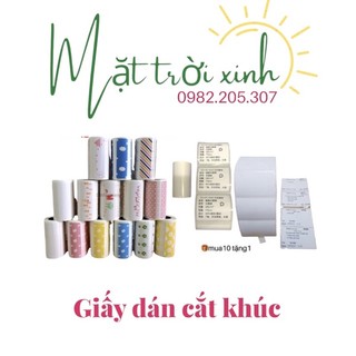 Giấy in nhiệt nhãn dán đủ màu 🎁 tặng 1 cuộn khi mua 10 cuộn giấy 💚 MẶT TRỜI XINH 0982205307 ☀️