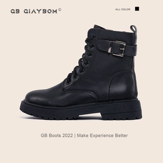 Giày Bốt Nữ Cổ Cao Giày BOM Boot Đế Cao Khóa Kéo Da Bóng Màu Đen Thời Trang Mới Nhất Phù Hợp Đi Làm, Chơi giayBOM B1186