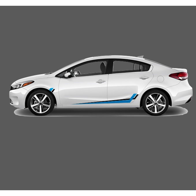 Tem sườn ô tô đơn giản tinh tế, dán xe sáng màu , dán tất cả các form xe