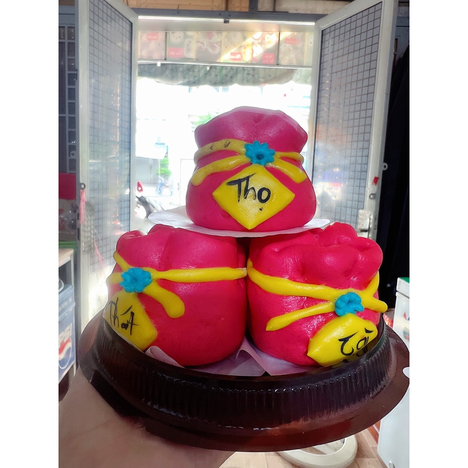 Bánh bao túi tiền vàng, đỏ