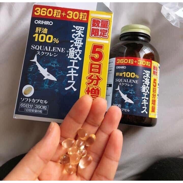 Viên Uống Sụn Vi Cá Mập Orihiro Squalene Nhật Bản, Dầu Gan Cá Mập Orihiro Nhật Bản