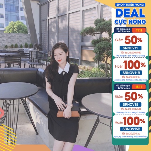 Đầm bầu thiết kế công sở váy suông đi làm LAMVI VCS 01