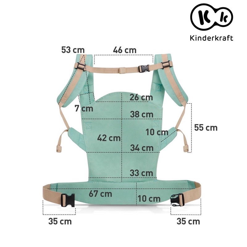 Địu em bé KINDERKRAFT - NINO trọng lượng dưới 20kg