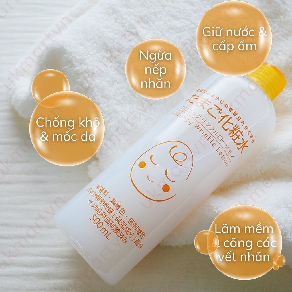 Nước Hoa Hồng Ngăn Ngừa Nếp Nhăn Cocoegg Wrinkle Lotion 500ml