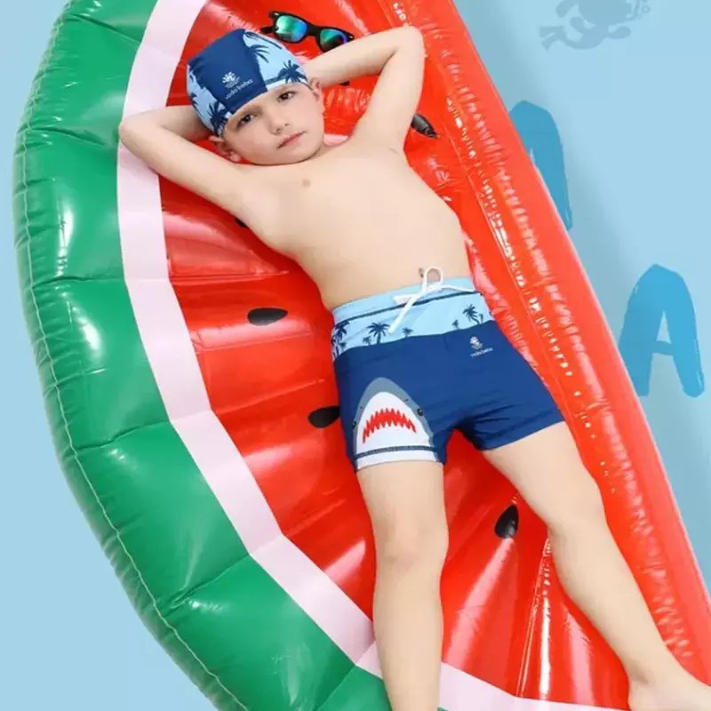 Quần Bơi In Hình Cá Mập Hoạt Hình Cho Bé Trai 3-12 Tuổi