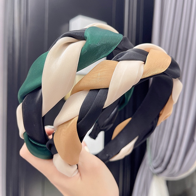 Băng Đô Dạng Lưới Đan Chéo Màu Sắc Ngọt Ngào Dễ Phối Đồ Cho Nữ