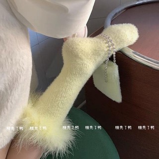 Tất lông vũ giữ ấm mùa thu đông phong cách lolita nhật bản cho nữ