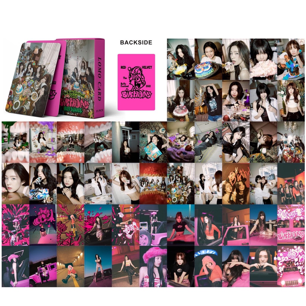 Red Velvet Album Birthday Photocard The ReVe Festival 2022  Lomo Card 54pcs/box
