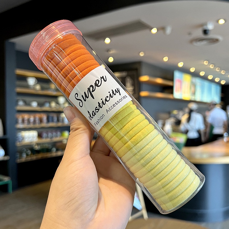 Set 30 Dây Da Buộc Tóc Độ Co Giãn Cao Phong Cách Hàn Quốc