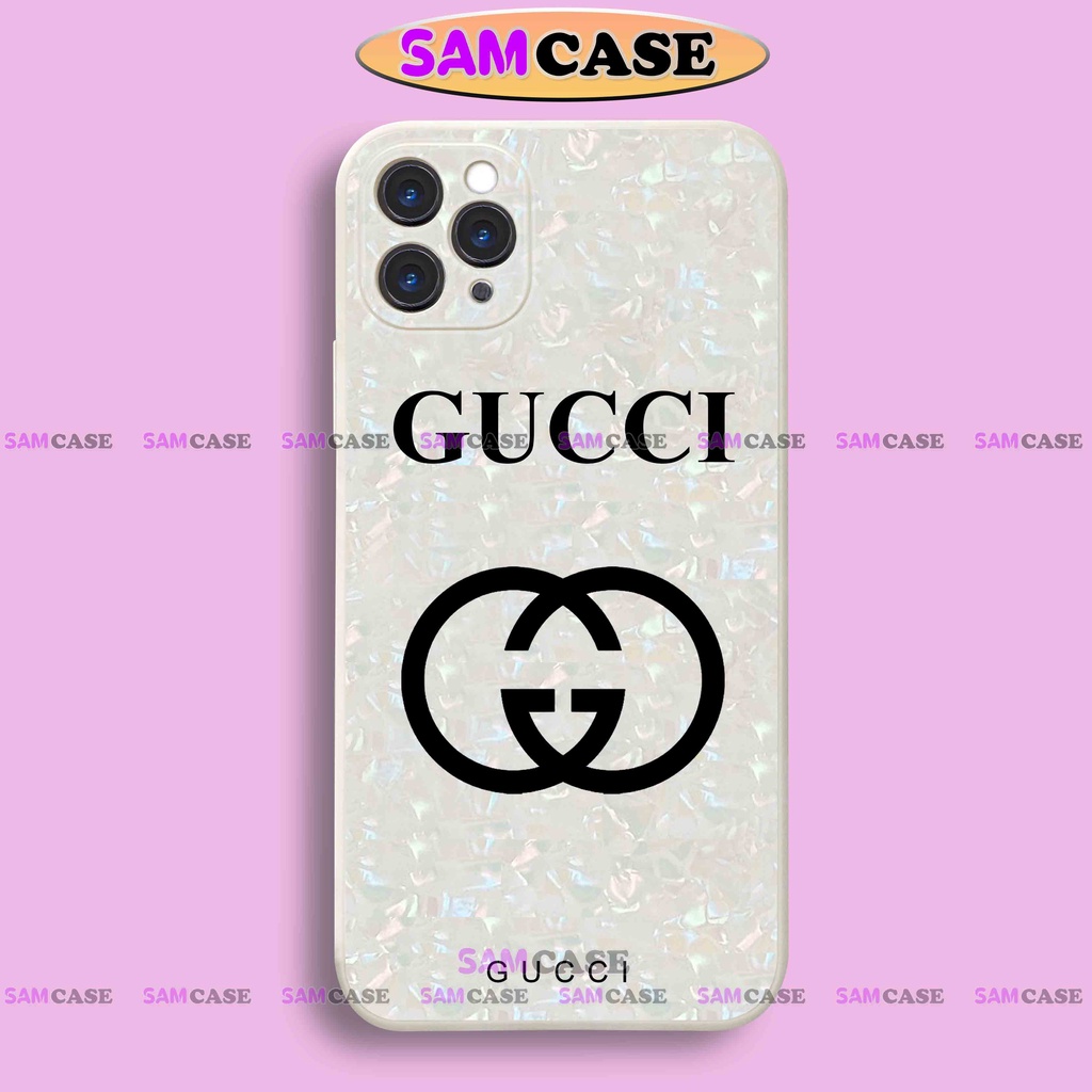 Ốp lưng điện thoại iPhone gucci cạnh vuông silicon dẻo bảo vệ camera cho ip 6/6s/7/8/X/XS/XR/11/12/13/14 Pro Max Plus