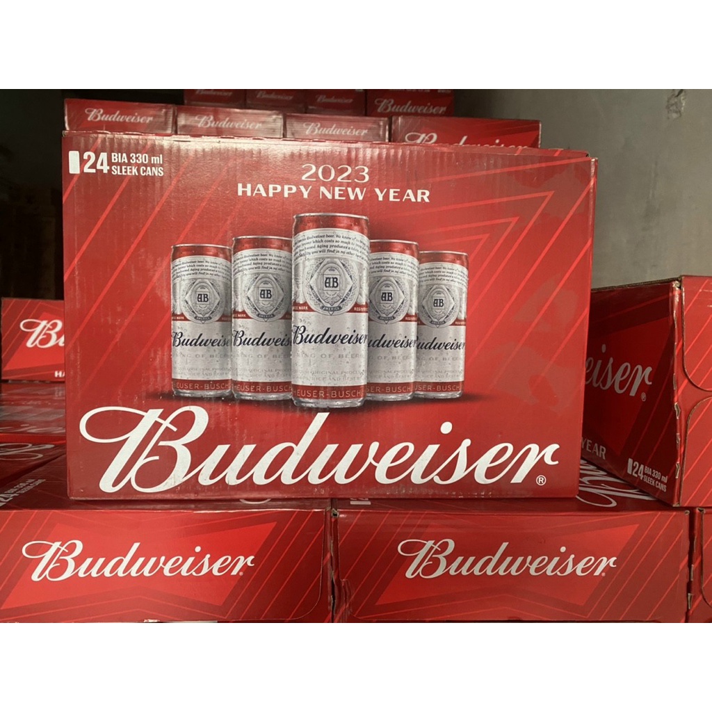 [Bản Tết 2023] Thùng 24 Lon Bia Budweiser Tết (330ml/ lon)