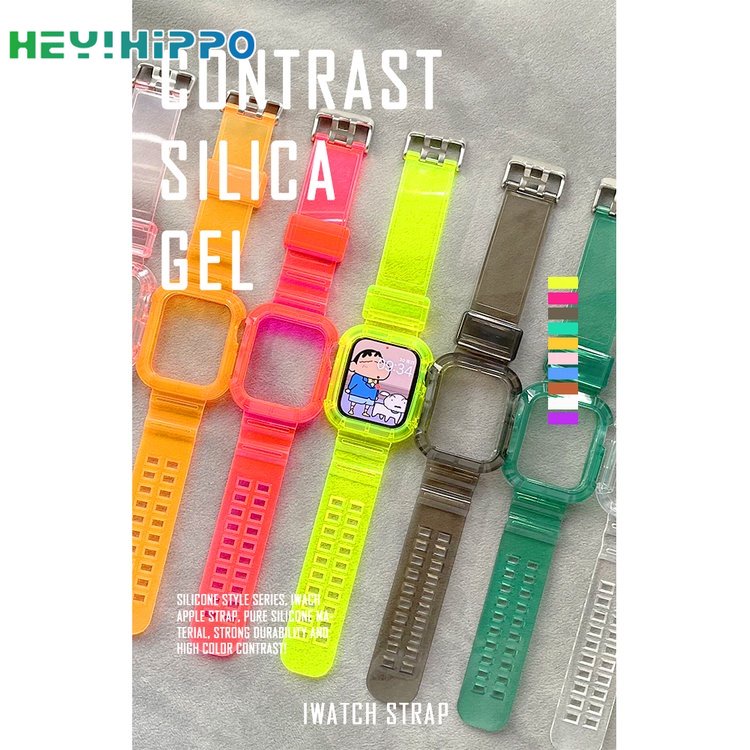 One Dây Đeo Trong Suốt Nhiều Màu Cho Đồng Hồ Thông Minh iwatch 45 / 44 / 42 / 41 / 40 / 38mm series 8 / 7 / 6 / 5 / 4 / 41 / 40 / 3