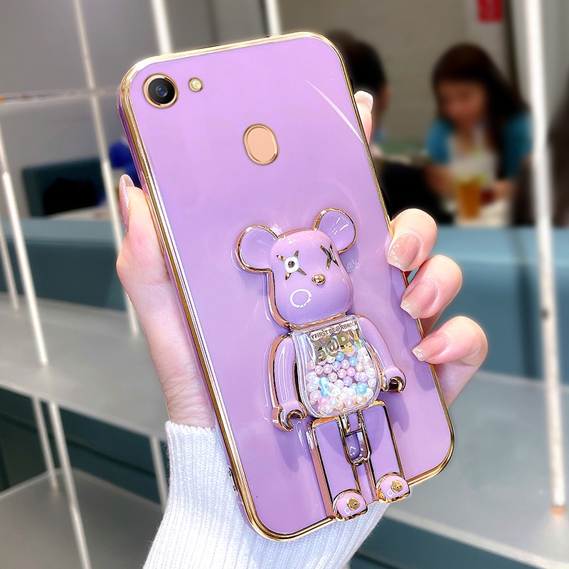 ốp lưng OPPO F5 OPPO F7 Ốp Điện Thoại Silicon Mềm Chống Sốc Mạ Điện DDTGZJ01 Cho OPPO F5 OPPO F7 viền vuông cute