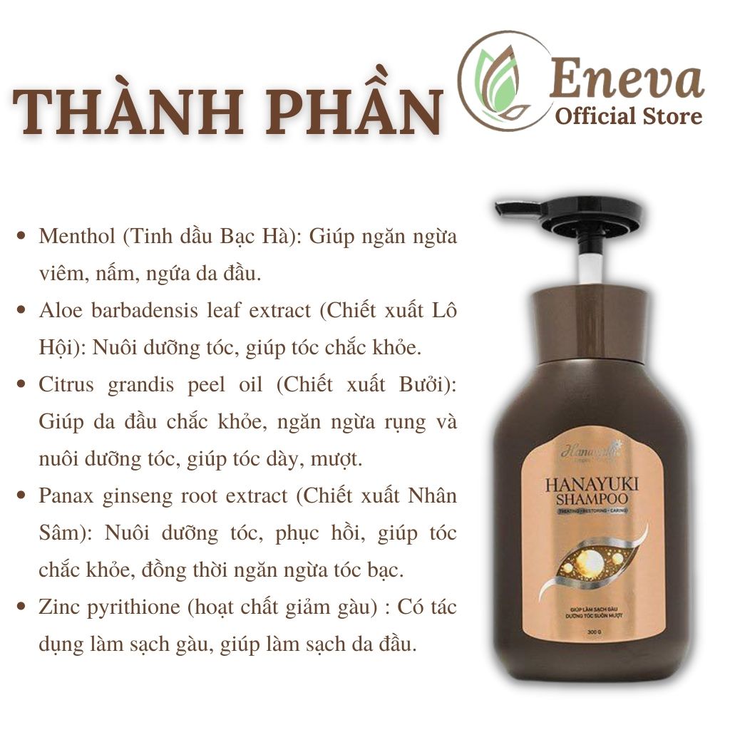 Dầu Gội Hanayuki Shampoo Ngăn Ngừa Rụng Tóc Kích Thích Mọc Tóc Hanayuki Chính Hãng