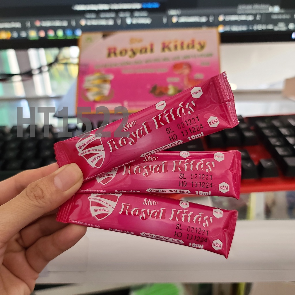 30 gói Siro Royal Kitdy Men tiêu hoá cho trẻ còi xương biếng ăn, bổ sung vitamin và khoáng chất tăng cường sức khoẻ