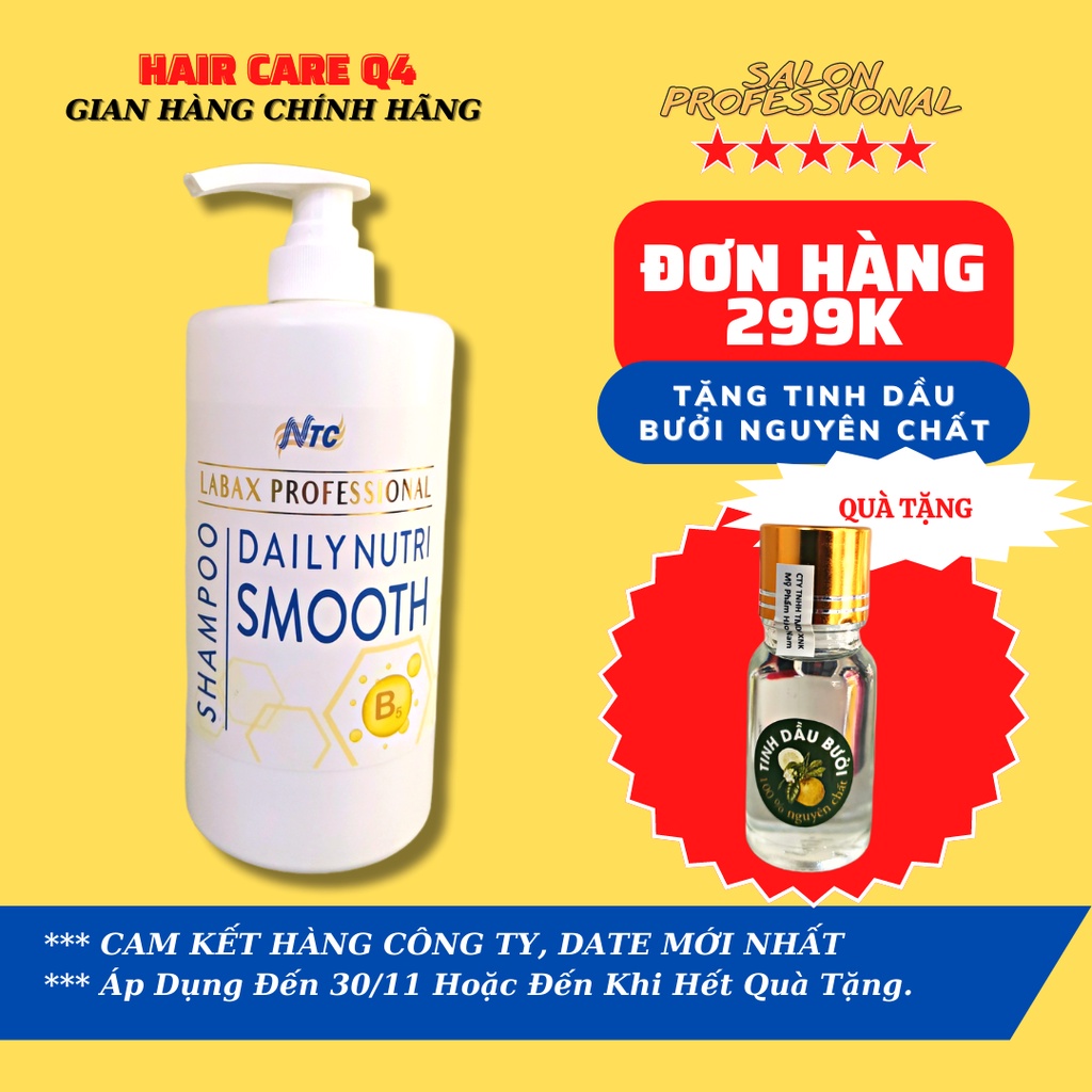 Dầu Gội Nước Hoa NTC Labax Daily Nutri  Smooth Phục Hồi Tóc Hư Tổn 1000ml Chính Hãng  - Hair Care Q4