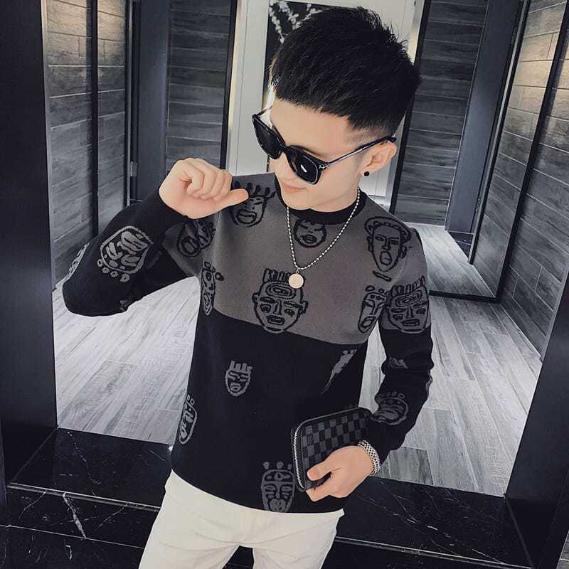 Áo Sweater Dệt Kim Thời Trang Thu Đông Cho Nam Giới