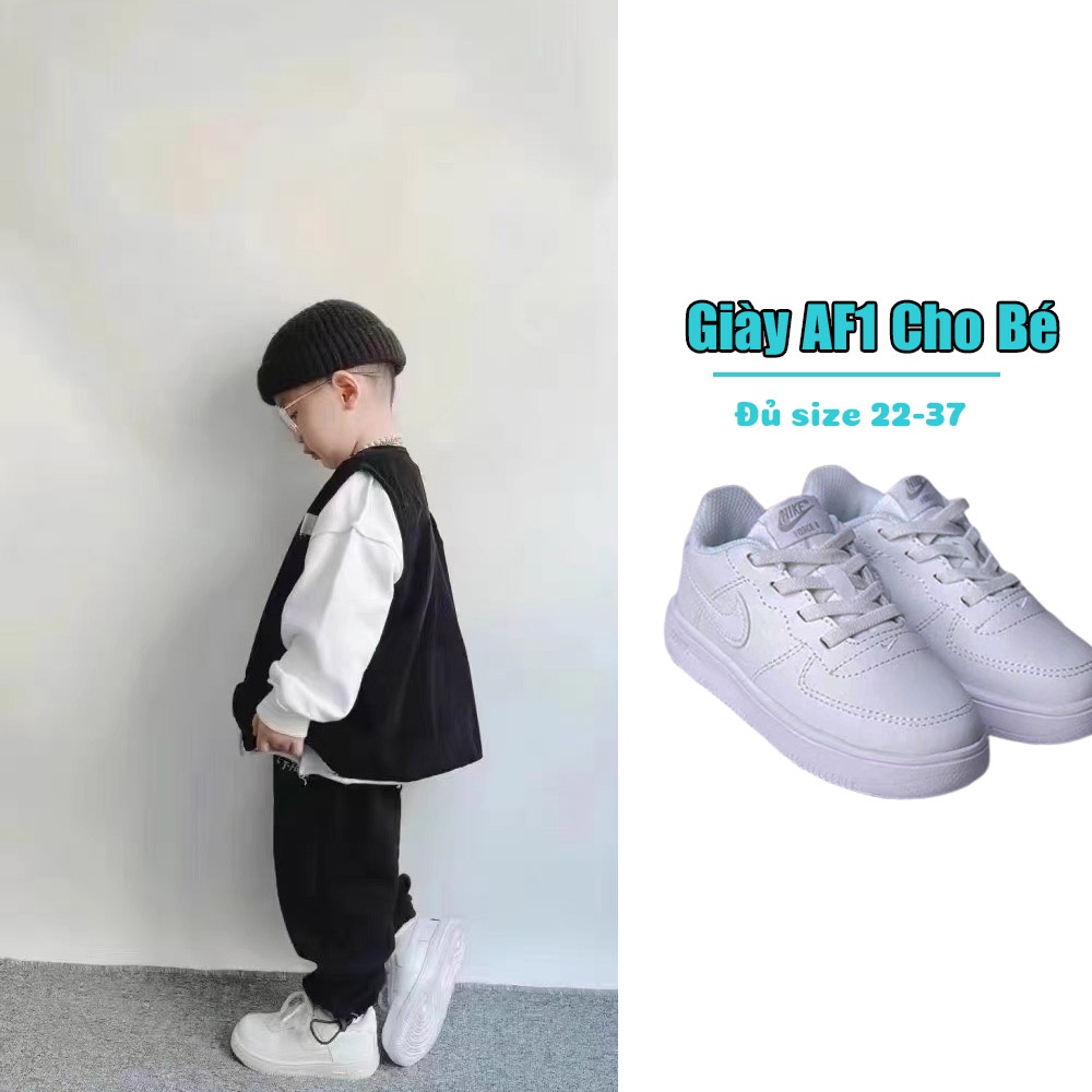 Giày dép AF1 cho bé trai và bé gái, Giày êm nhẹ đủ cho các bé size 22-37