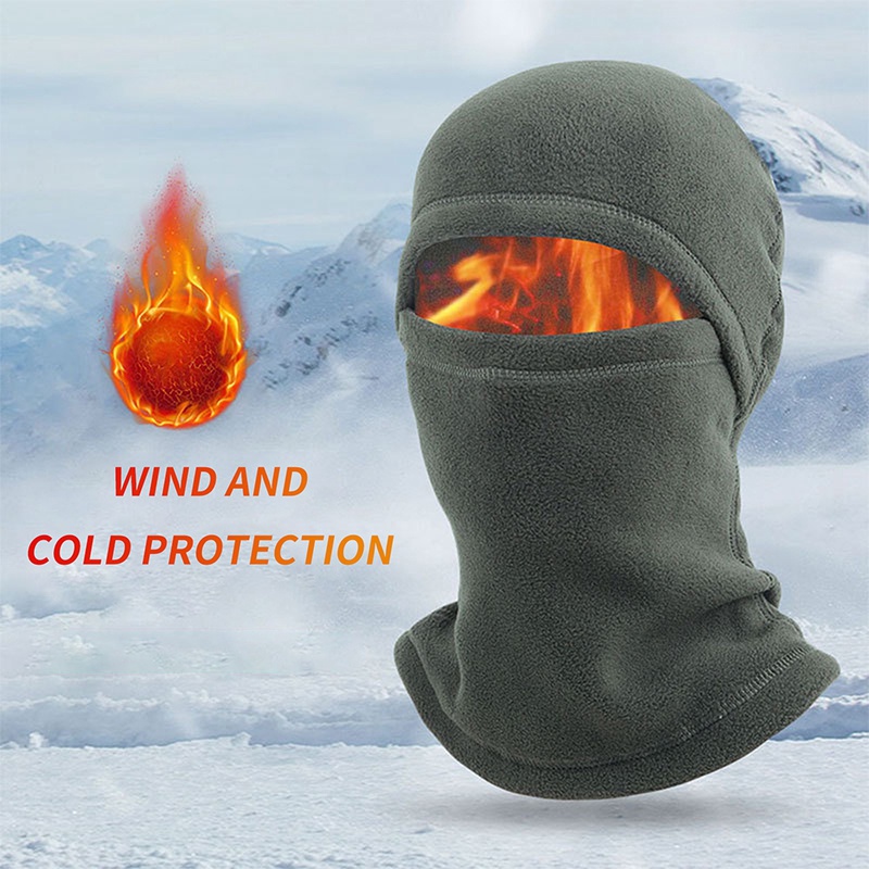 Winter Outdoor Cycling Polar Coral Fleece Balaclava Caps Men Face Cover Neck Warmer Beanies Head Cover Tactical Military Hats Sports Scarf Ski Caps