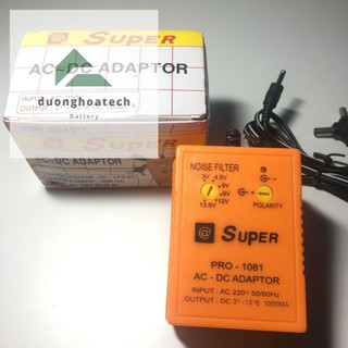 Nguồn adapter đa năng super pro -1081 1000ma 3-12v