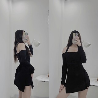Set bộ thun body xẽ tà cột dây bigsize 60-90kg