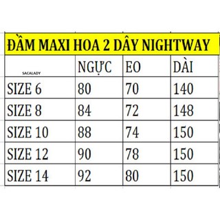 Đầm Maxi 2 Dây Hoa Nightway - Size 6 - 3956