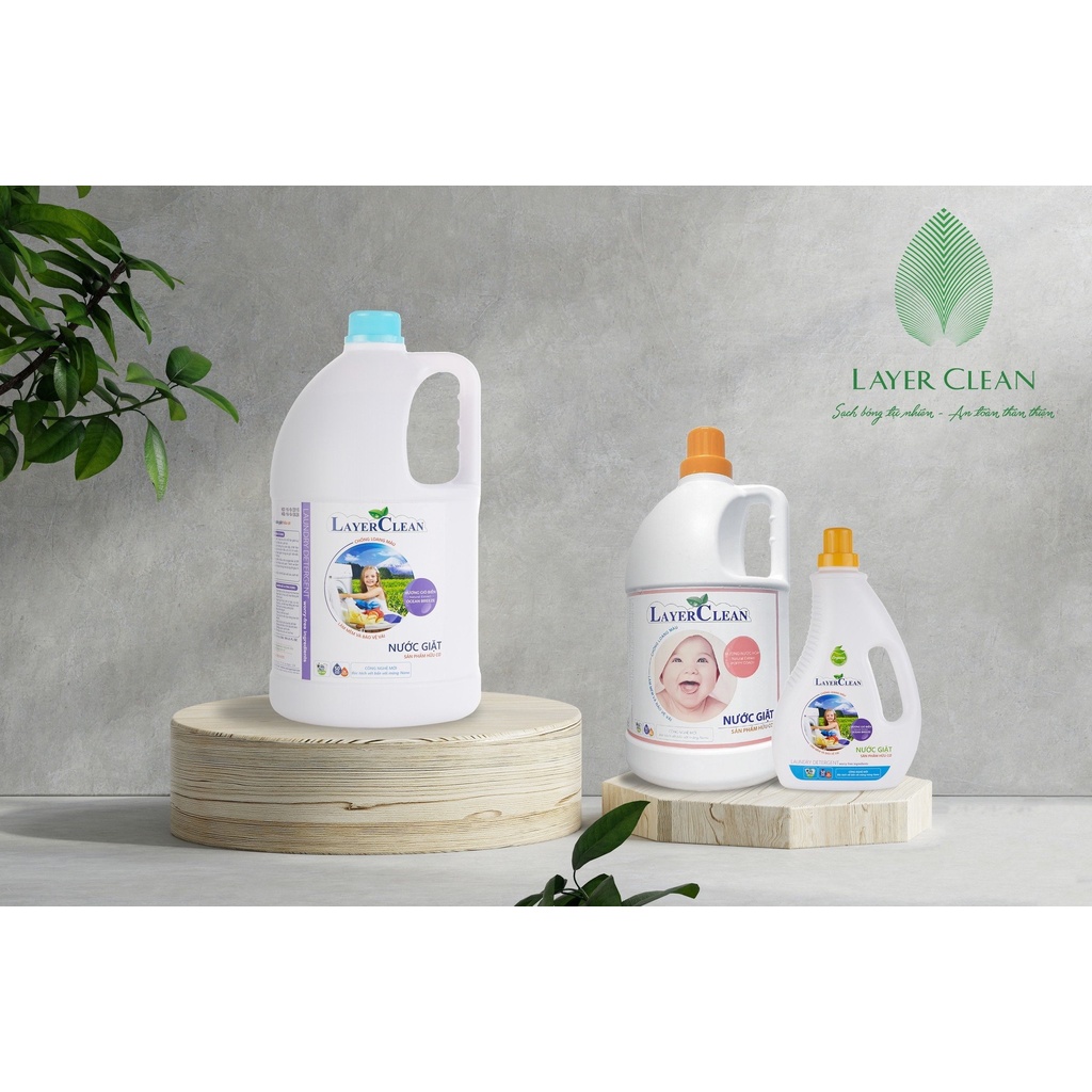 RẺ VÔ ĐỊCH Nước giặt hữu cơ Layer Clean hương gió biển túi 2 lít, can 5