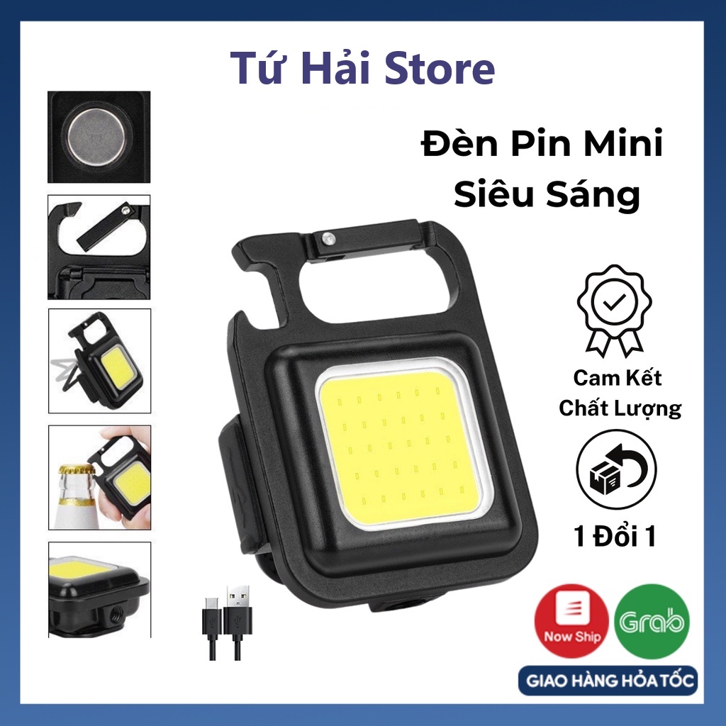 Đèn Pin Móc Khoá Mini Đa Năng Siêu Sáng Cao Cấp - Đèn Pin Led Nhỏ Gọn Tiện Lợi Khi Mang Theo - TuHaiStore