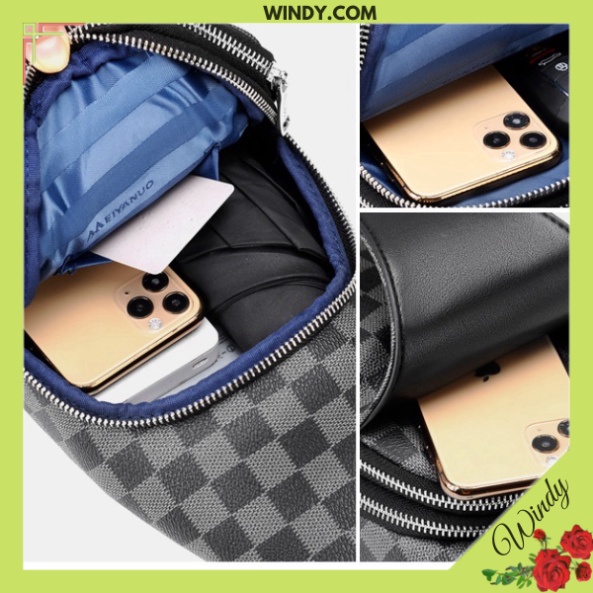 Túi đeo chéo nam Lv đeo đi chơi cá tính họa tiết sang trọng túi nam quảng châu cao cấp Windy.com