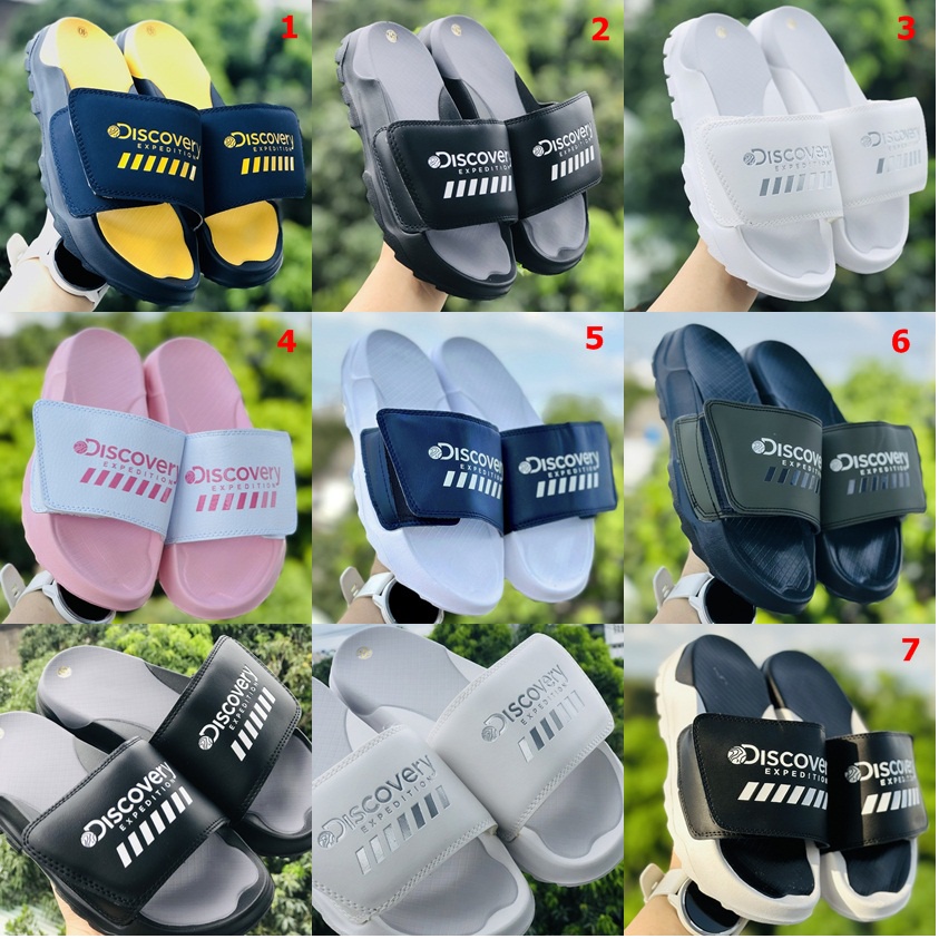 Dép 𝐃𝐈𝐒𝐂𝐎𝐕𝐄𝐑𝐘 ❤️FREESHIP + HỘP❤️ dép thể thao quai ngang nam nữ Discovery đế độn 4cm có tem mác, bao bì đầy đủ