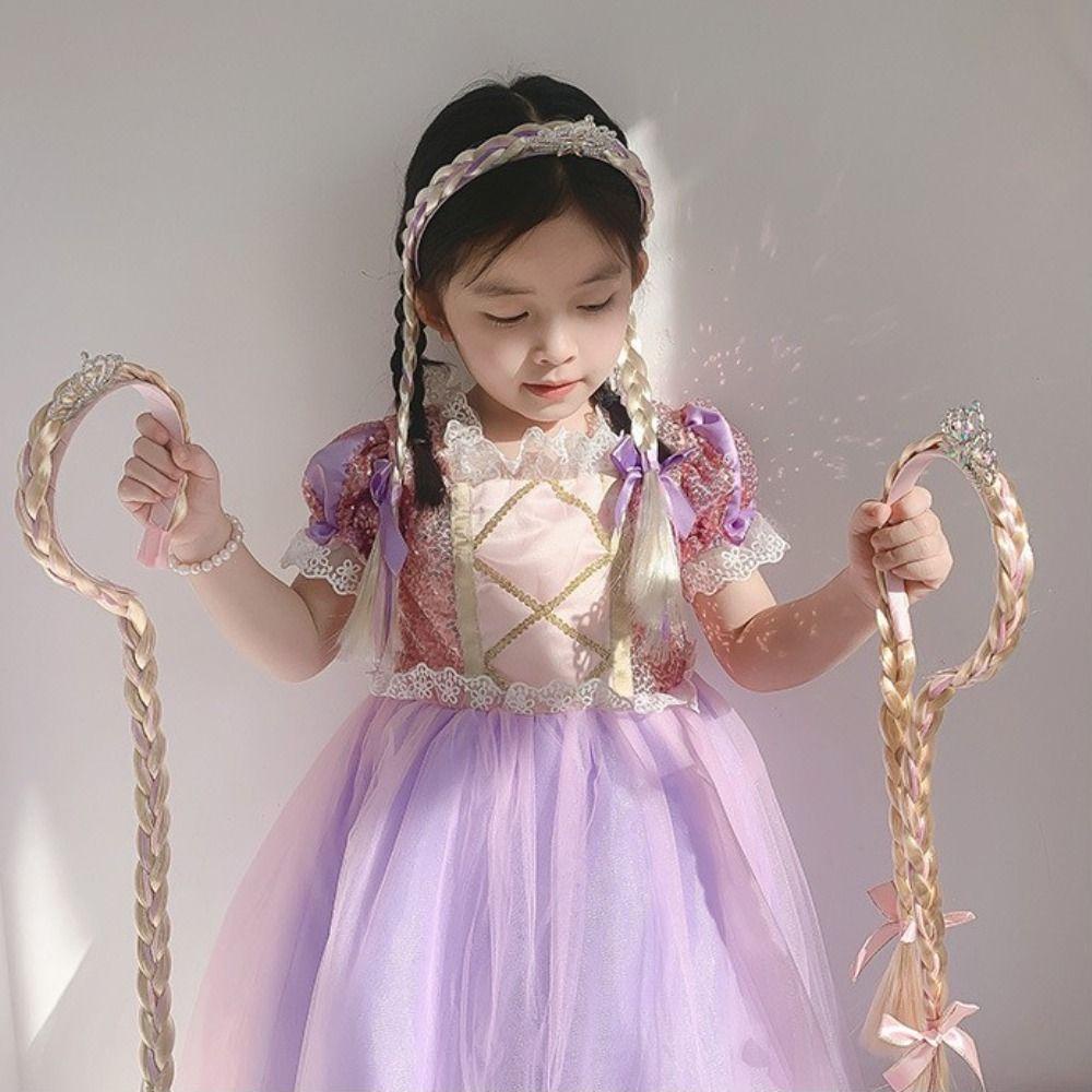 Băng Đô Cài Tóc Bện Hình Hoạt Hình Dành Cho Trẻ Em Hóa Trang