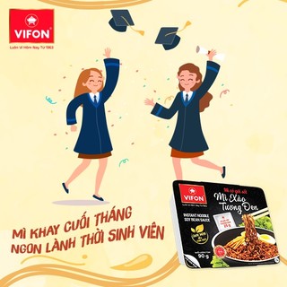 (Thùng 18 khay )Mì xào tương đen Vifon 90gr