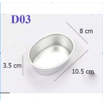 Khuôn nhôm oval nướng bánh
