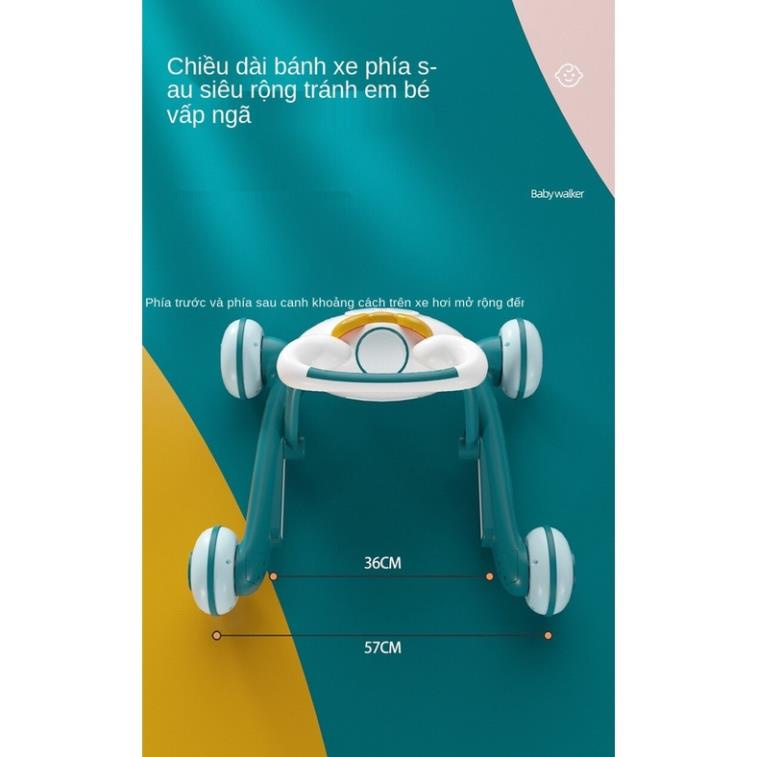 Xe đẩy tập đi cho bé cho bé chống lật kèm nhạc và đèn