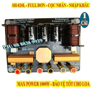 Mạch phân tần công suất lớn cho 2 loa sh820l, siêu bảo vệ treble - giá 1 loa