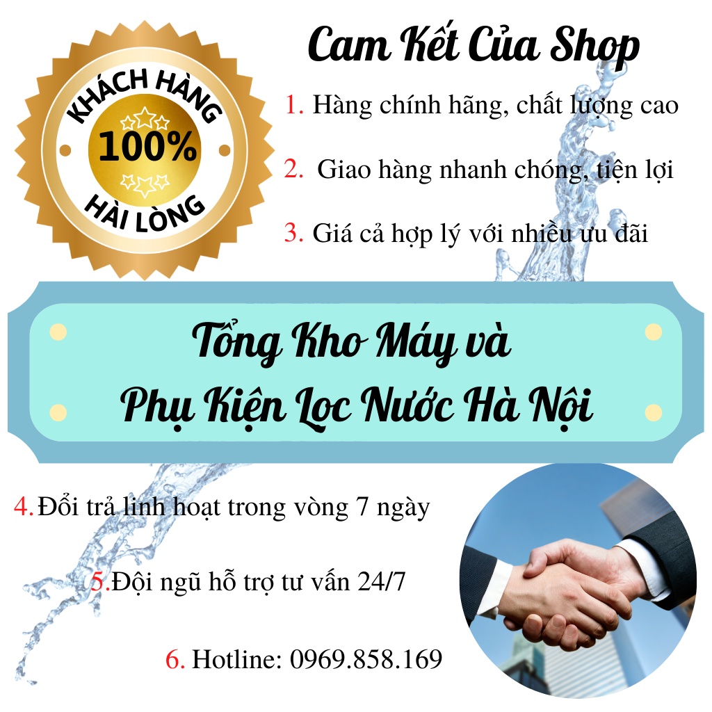 Van 1 chiều, van co vuông của máy RO 1 đầu ren 10-1 đầu dây 6