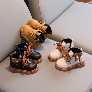 Giày boots martin cổ thấp đế mềm phong cách thời trang anh quốc dành cho bé