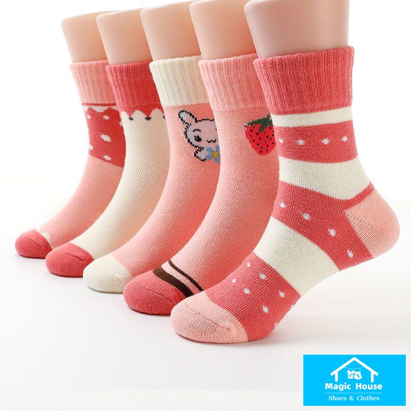 Vớ Cotton Giữ Ấm Cổ Trung Cỡ Lớn Cho Trẻ Em