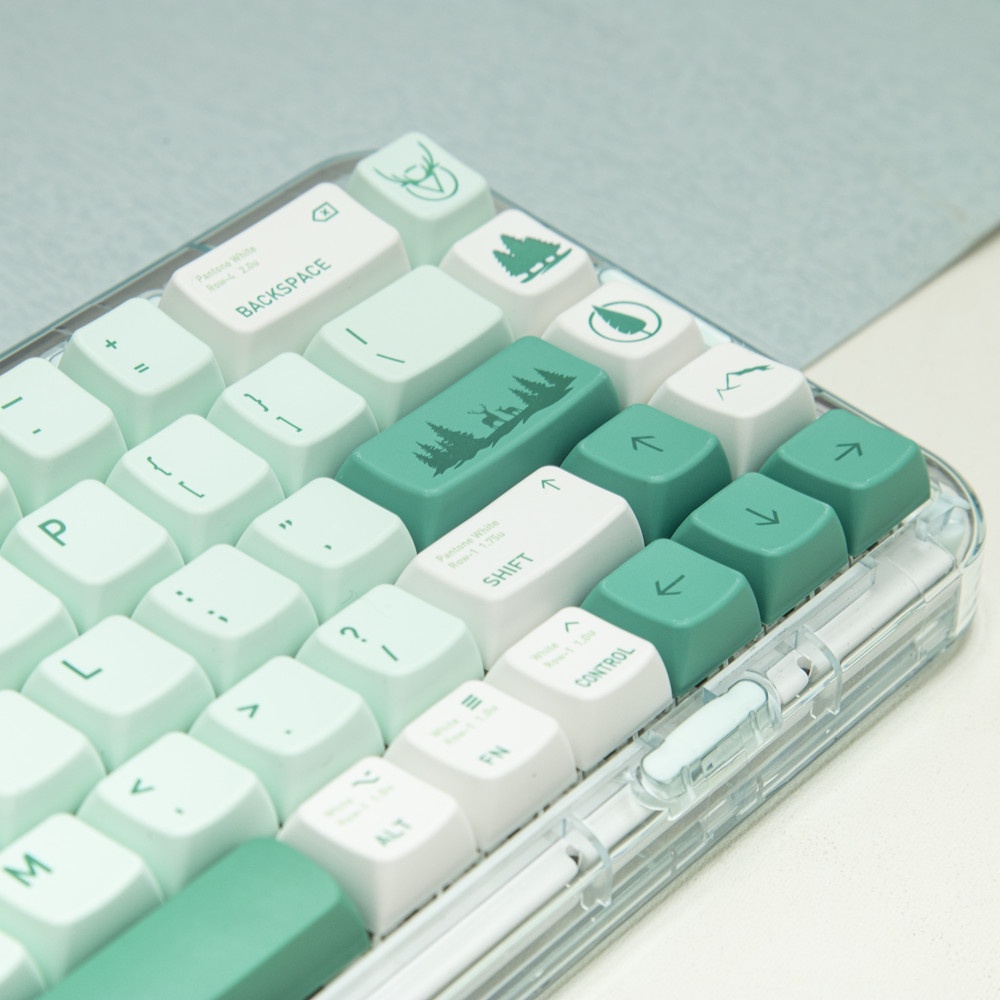 Lost Forest Keycaps MDA Profile Xanh Anime PBT Dye Sub Bàn phím cơ Keycap