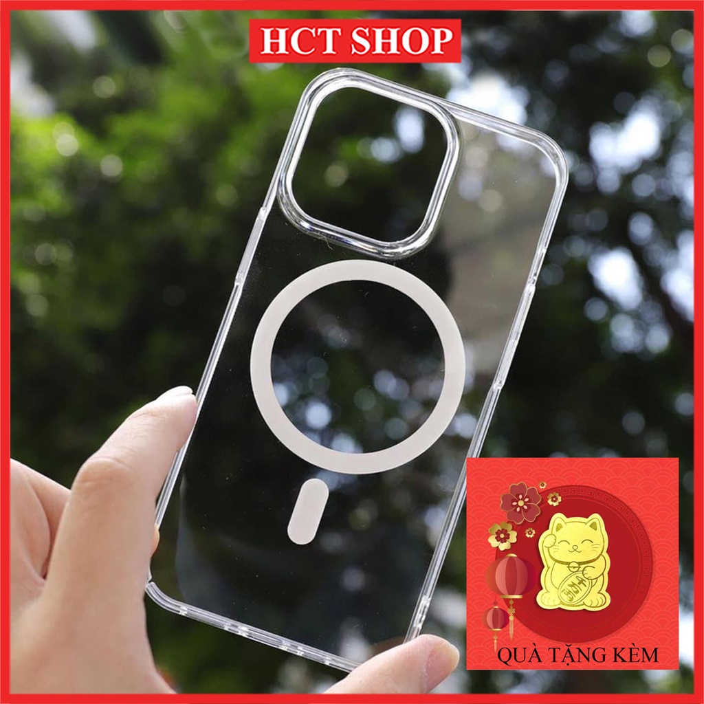 Ốp lưng hỗ trợ sạc không dây, trong suốt, chống ố cho iPhone Xsmax, 11Promax, 12Promax, 13Promax, 14Promax