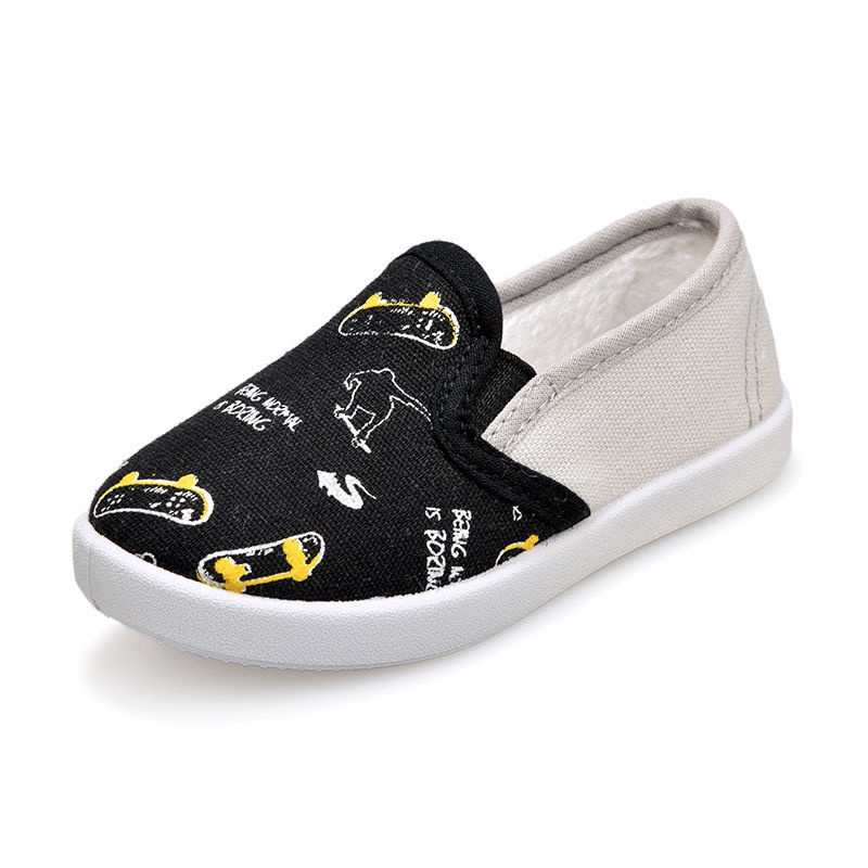 Giày Lười Vải Canvas Chống Trượt Thoáng Khí Cho Bé