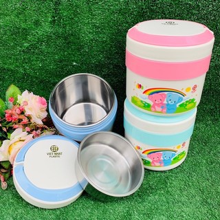 Cà mên việt nhật có 2 ngăn