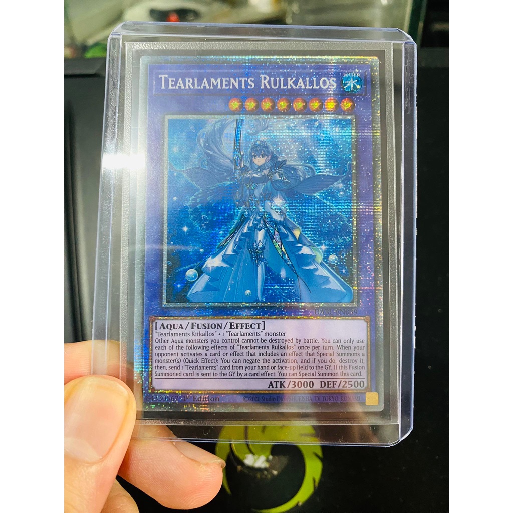 Lá bài thẻ bài Yugioh Tearlaments Rulkallos - Starlight Rare - Tặng bọc bài nhựa bảo quản