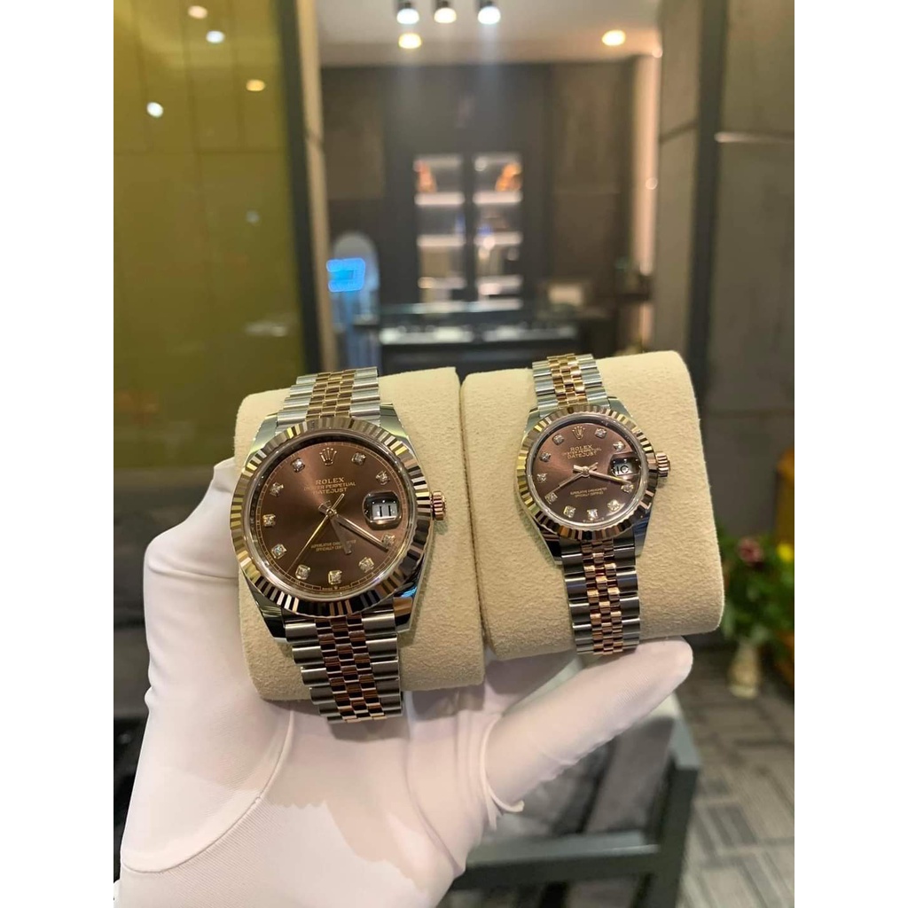 Đồng hồ nam, đồng hồ đeo tay nam ROLEX dây thép, máy cơ Automatic màu chocolate cực hot, siêu sang chảnh, size 40mm