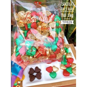 Kẹo socola trái tim sắc màu - giá sỉ 100g / 250g / 500g