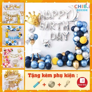 Combo set bóng bay trang trí sinh nhật, trang trí thôi nôi, đầy tháng bé trai bé gái - TRANG TRÍ SINH NHẬTCHIBI DECOR