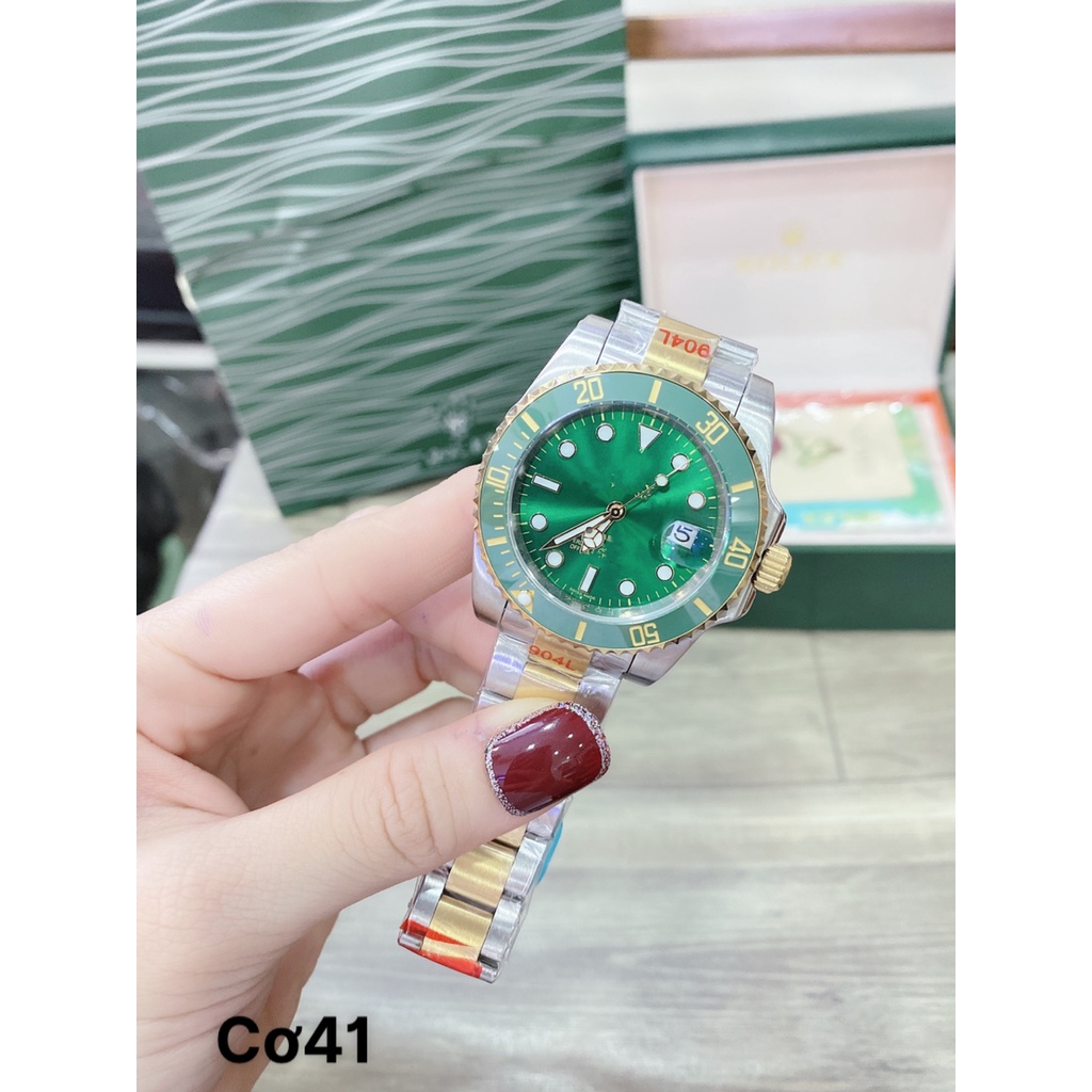 Đồng Hồ Nam Automatic Tọa Độ Submariner , Size 41mm , Dây Thép , Viền Màu