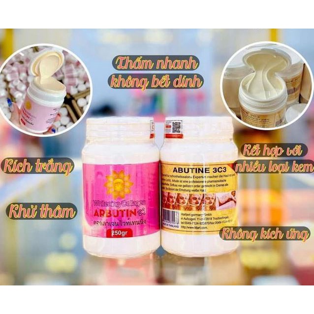 Kem kích trắng Abutine 3c3 Thái Lan hộp 200gram